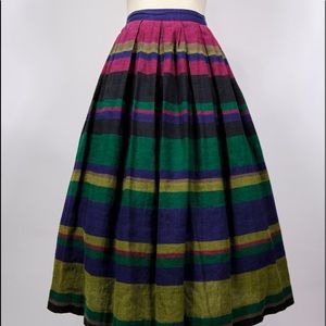 Colorful Striped Vintage Skirt